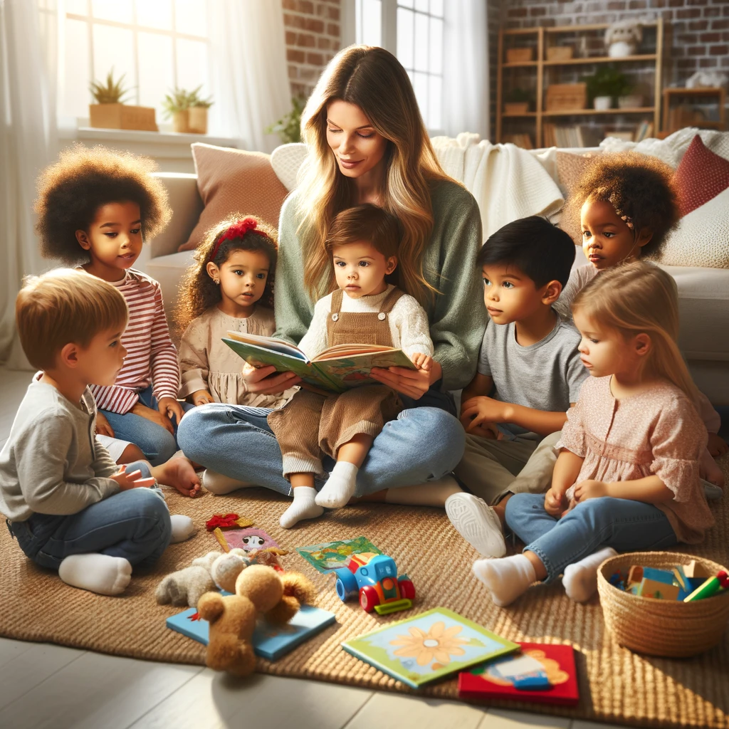 nanny reading a storybookliv Smart Helpers Center