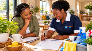 Spring cleaning checklist South Africa planning with a domestic helper